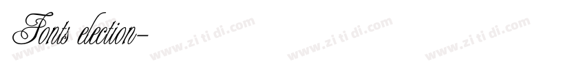 Fonts election字体转换